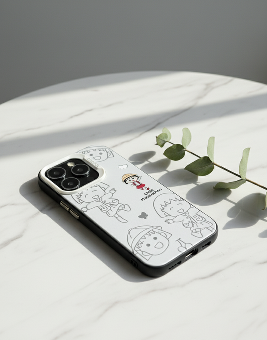Cool Cute Chibi Maruko-chan Cartoon-Printed TPU Silicone Case