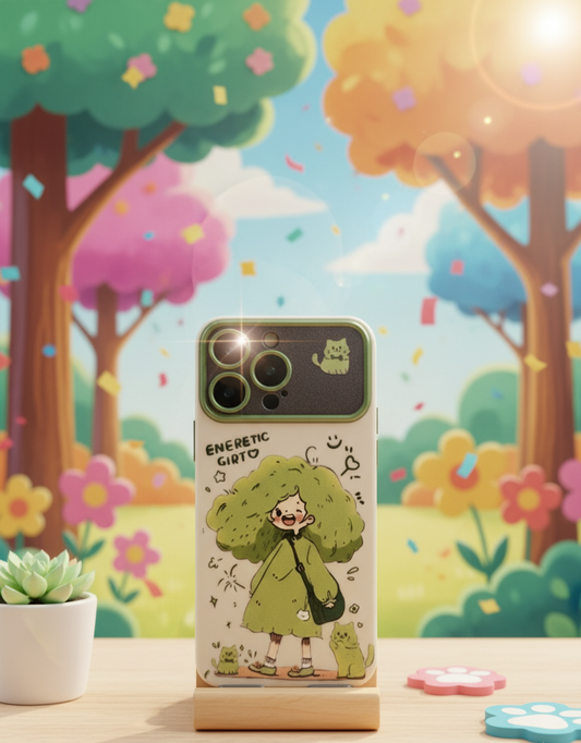 Eneretic Girl Green Broccoli Printed Hybrid Case