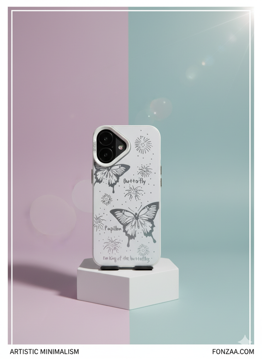 Silver Butterfly Cartoon TPU Case