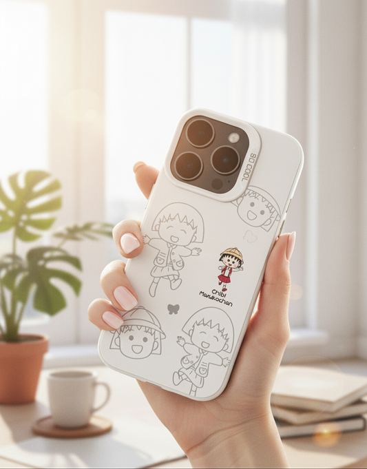 Cool Cute Chibi Maruko-chan Cartoon-Printed TPU Silicone Case