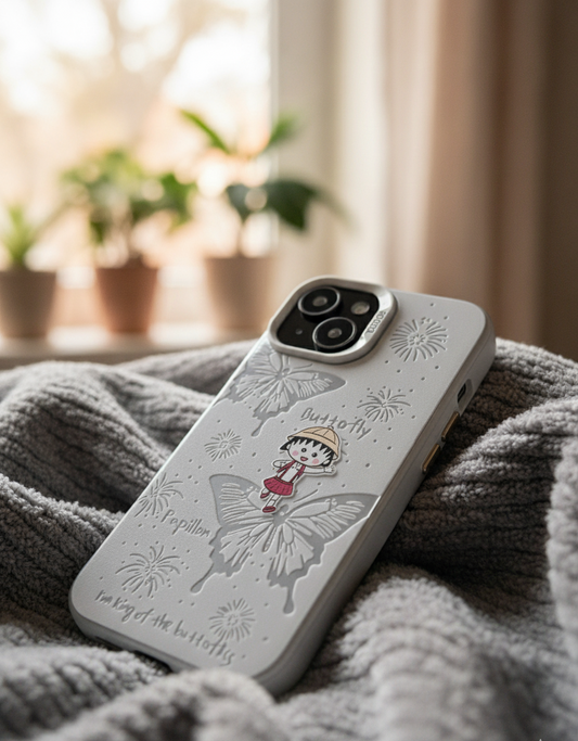 Cool Cute Chibi Maruko-chan Cartoon-Printed TPU Silicone Case