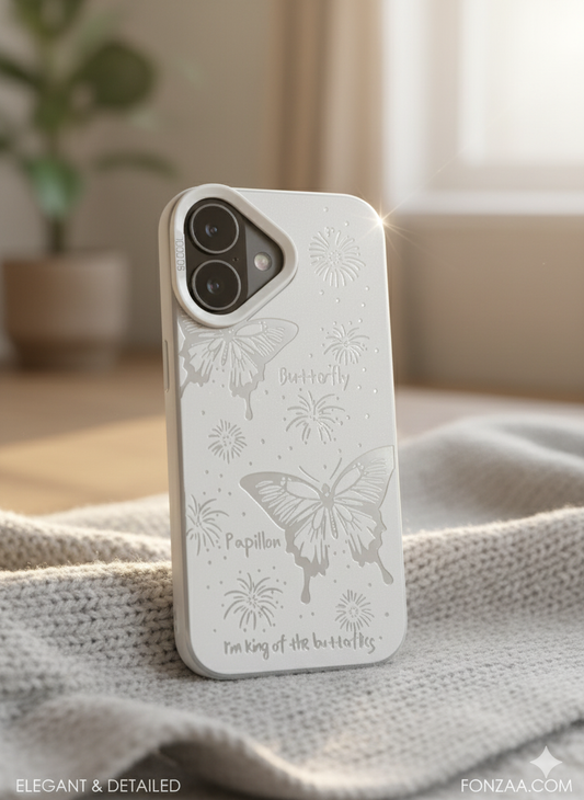 Silver Butterfly Cartoon TPU Case